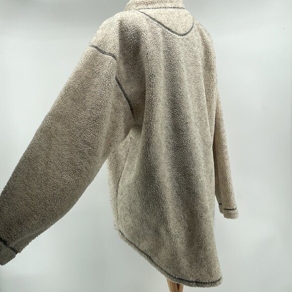 CACHE creek neutral fuzzy Sherpa like jacket pullover oatmeal cottage relaxed sm - Picture 9 of 10